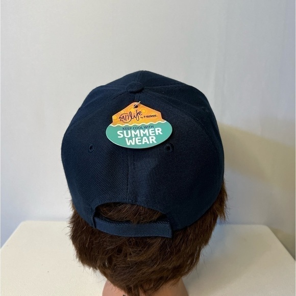 New W/T 24/7 Life Blank Blue Ball Cap Hat Velcro Adjustable Baseball - Picture 2 of 3